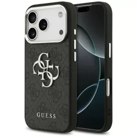   Guess 4G Big 4G Classic Logo Apple iPhone 17 Pro Max hátlap tok, fekete-ezüst