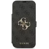 Guess Book 4G Metal Logo Apple iPhone 17 Pro Max oldalra nyíló tok kártyatartóval, fekete