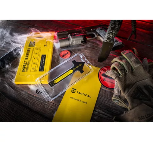 Tactical Impact Barrier Apple iPhone Air (2025) tempered glass kijelzővédő fólia felhelyező kerettel