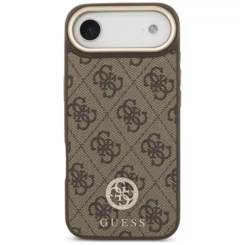 Guess 4G Strass Logo Apple iPhone Air (2025) MagSafe tok kameravédő peremmel, barna-arany