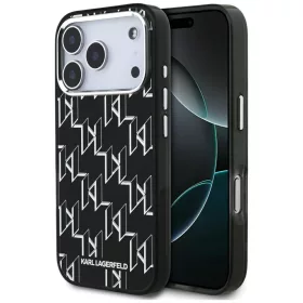   Karl Lagerfeld IML KL Monogram Apple iPhone 17 Pro Max MagSafe kompatibilis hátlap tok, fekete