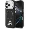Karl Lagerfeld Karl & Choupette Pins Apple iPhone 17 Pro MagSafe kompatibilis hátlap tok, fekete