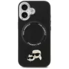 Karl Lagerfeld Karl & Choupette Pins Apple iPhone 17 MagSafe kompatibilis hátlap tok, fekete