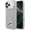 Karl Lagerfeld Karl & Choupette Pins Apple iPhone 17 Pro MagSafe kompatibilis hátlap tok, szürke