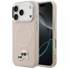 Karl Lagerfeld Karl & Choupette Pins Apple iPhone 17 Pro MagSafe kompatibilis hátlap tok, rózsaszín