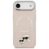 Karl Lagerfeld Karl & Choupette Pins Apple iPhone Air (2025) MagSafe kompatibilis hátlap tok, rózsaszín