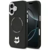 Karl Lagerfeld Choupette Pin Apple iPhone 17 MagSafe kompatibilis hátlap tok, fekete