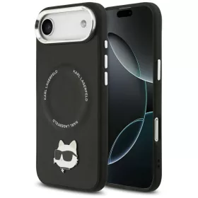   Karl Lagerfeld Choupette Pin Apple iPhone Air (2025) MagSafe kompatibilis hátlap tok, fekete