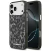 Karl Lagerfeld IML Leopard Pattern Apple iPhone 17 Pro Max MagSafe kompatibilis hátlap tok, leopárd minta, fekete