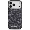 Karl Lagerfeld IML Leopard Pattern Apple iPhone 17 Pro Max MagSafe kompatibilis hátlap tok, leopárd minta, fekete