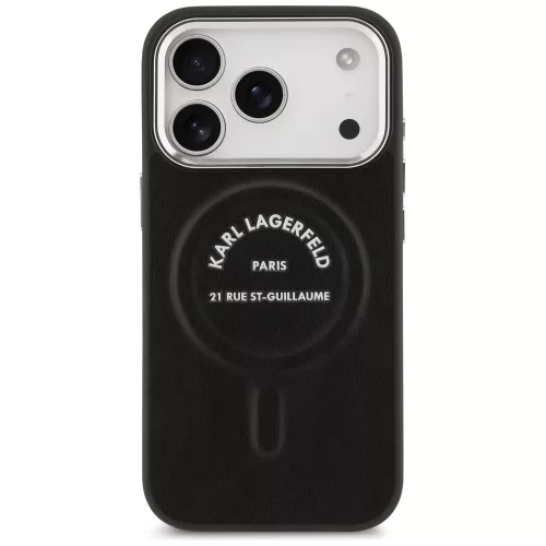 Karl Lagerfeld Karl RSG Logo Apple iPhone 17 Pro MagSafe kompatibilis hátlap tok, fekete