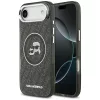 Karl Lagerfeld IML Glitter Karl & Choupette Heads Logo Apple iPhone Air (2025) MagSafe kompatibilis hátlap tok, csillámos, fekete