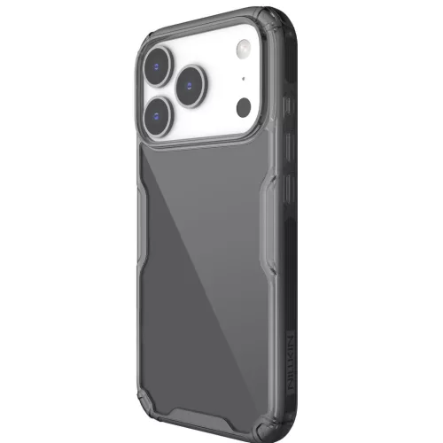 Nillkin Nature Pro Apple iPhone 17 Pro szilikon tok, átlátszó-fekete