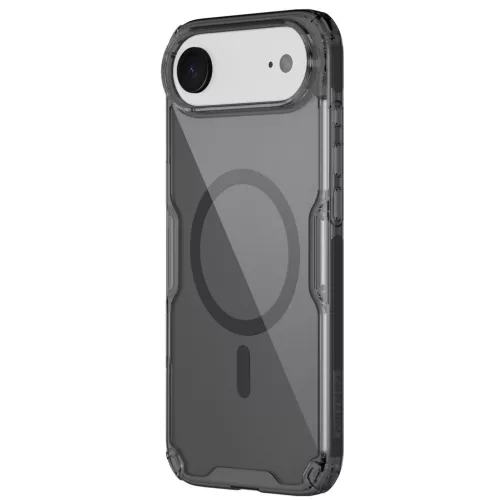 Nillkin Nature Pro Apple iPhone Air (2025) mágneses hátlap tok, átlátszó-fekete