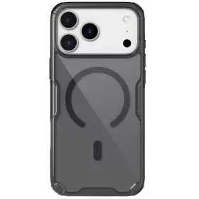   Nillkin Nature Pro Apple iPhone 17 Pro Max mágneses hátlap tok, átlátszó-fekete