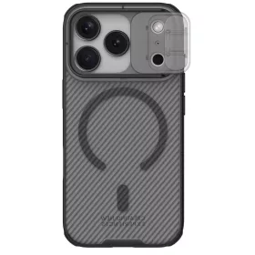   Nillkin CamShield Pro Magnetic Apple iPhone 17 Pro mágneses műanyag hátlap tok, átlátszó-fekete