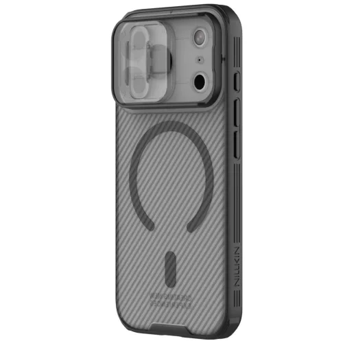 Nillkin CamShield Pro Magnetic Apple iPhone 17 Pro Max mágneses műanyag hátlap tok, átlátszó-fekete