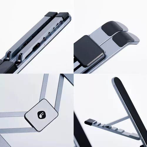 Forcell F-Grip Fold Stand H Pro állítható / összecsukható asztali notebook / laptop tartó, szürke