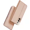Dux Ducis Skin Pro Samsung Galaxy A17 / Galaxy A18 kitámaszható műbőr tok kártyatartóval, rozéarany