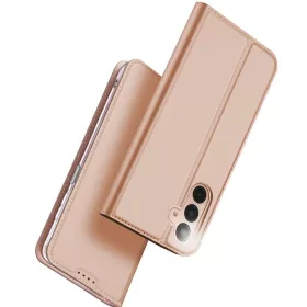   Dux Ducis Skin Pro Samsung Galaxy A17 / Galaxy A18 kitámaszható műbőr tok kártyatartóval, rozéarany