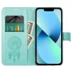 Mezzo Book Xiaomi Redmi 15C 4G / 15C 5G kinyitható tok kártyatartóval, álomfogó minta, zöld
