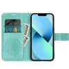 Mezzo Book Xiaomi Redmi 15C 4G / 15C 5G kinyitható tok kártyatartóval, mandala minta, zöld