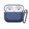 Tech-Protect AirPods Pro 3 szilikon tok, karabinerrel, kék