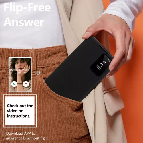Tech-Protect Smart Wallet Samsung Galaxy A17 flip / kinyitható tok, fekete