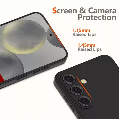 Tech-Protect Icon Samsung Galaxy A17 / Galaxy A18 szilikon tok mikroszálas béléssel, fekete