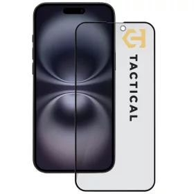   Tactical Glass Shield Privacy Stealth 5D Apple iPhone 15 / 16 betekintésgátló kijelzővédő üvegfólia, fekete