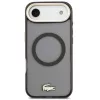 Lacoste PC/TPU Frosted Finish Gold Logo Apple iPhone Air (2025) MagSafe tok kameravédő peremmel, fekete-arany