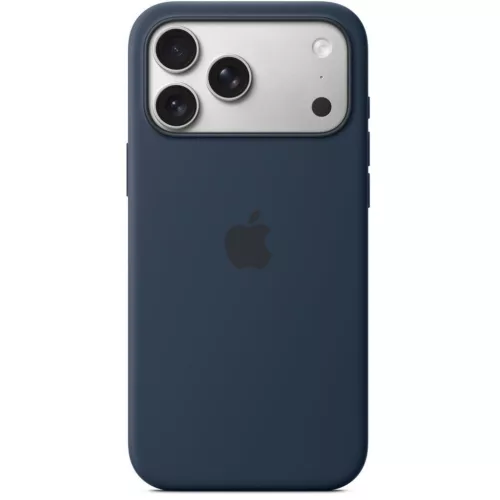 Apple iPhone 17 Pro Max gyári szilikon tok, MagSafe, sötétkék