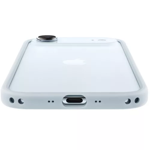 Apple iPhone Air (2025) Bumper gyári tok, Crossbody Strap kompatibilis, Light Gray, szürke