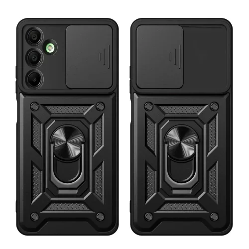 Tech-Protect Camshield Pro Xiaomi Redmi 15 4G / Redmi 15 5G strapabíró tok kameravédelemmel, kitámasztóval, fekete