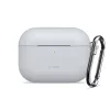 Tech-Protect AirPods Pro 3 szilikon tok, karabinerrel, szürke