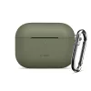 Tech-Protect AirPods Pro 3 szilikon tok, karabinerrel, sötétzöld