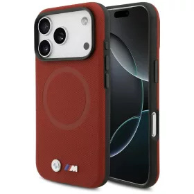   BMW M FW Metal Logo Apple iPhone 17 Pro Max MagSafe hátlap tok, piros
