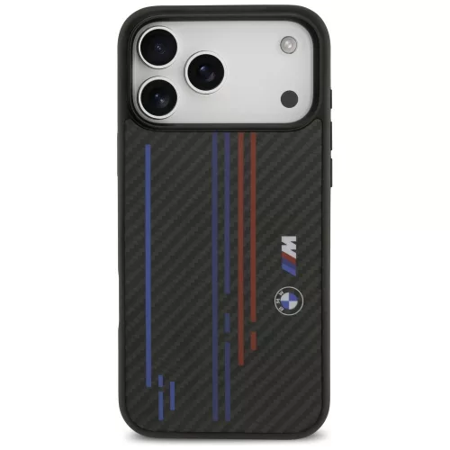 BMW M Kevlar Lines & Logo Apple iPhone 17 Pro MagSafe hátlap tok, fekete