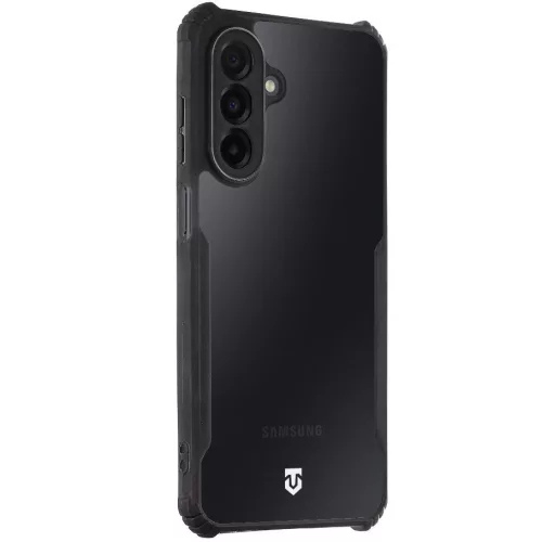 Tactical Quantum Stealth Samsung Galaxy A17 hátlap tok, átlátszó/fekete