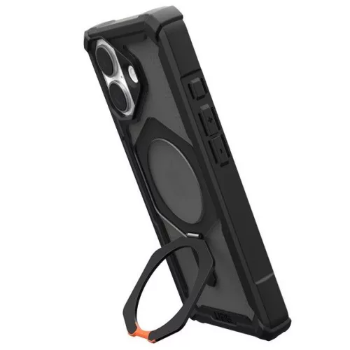 UAG Plasma XTE Apple iPhone 17 hátlap tok kitámasztóval, MagSafe, black/pop orange