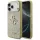 Guess Fixed Glitter Big 4G Metal Frame Apple iPhone 17 Pro csillámos hátlap tok, arany