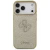 Guess Fixed Glitter Big 4G Metal Frame Apple iPhone 17 Pro csillámos hátlap tok, arany