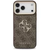 Guess 4G Big 4G Classic Logo Big Strap Metal Buttons Apple iPhone 17 Pro hátlap tok univerzális pánttal, barna-arany