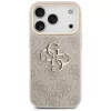 Guess 4G Big 4G Classic Logo Big Strap Metal Buttons Apple iPhone 17 Pro hátlap tok univerzális pánttal, rózsaszín-arany