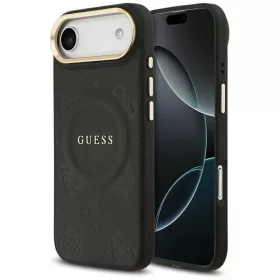   Guess Peony Hot Stamp Apple iPhone Air (2025) hátlap tok kameravédő peremmel, MagSafe, fekete-arany