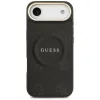Guess Peony Hot Stamp Apple iPhone Air (2025) hátlap tok kameravédő peremmel, MagSafe, fekete-arany