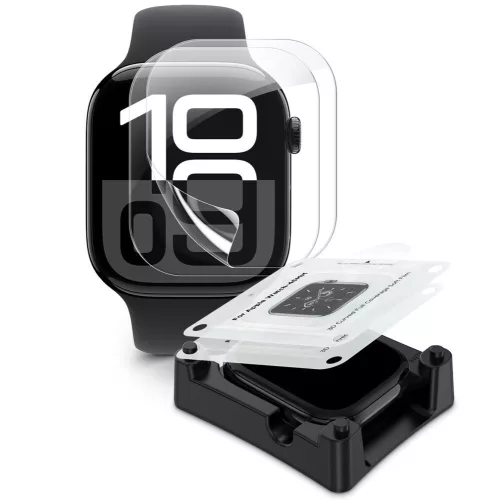Tech-Protect Supreme Set Apple Watch 11 / Watch 10 46mm kijelzővédő fólia felhelyező kerettel (2db)