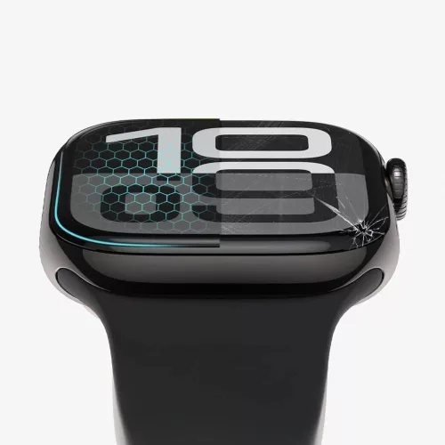 Tech-Protect Glass Flex+ Apple Watch 11 / Watch 10 42mm kijelzővédő fólia, fekete (2db)