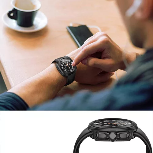 Tech-Protect Defense360 Samsung Galaxy Watch Ultra 2024 / 2025 (47mm) ütésálló tok, kijelzővédő felülettel, fekete