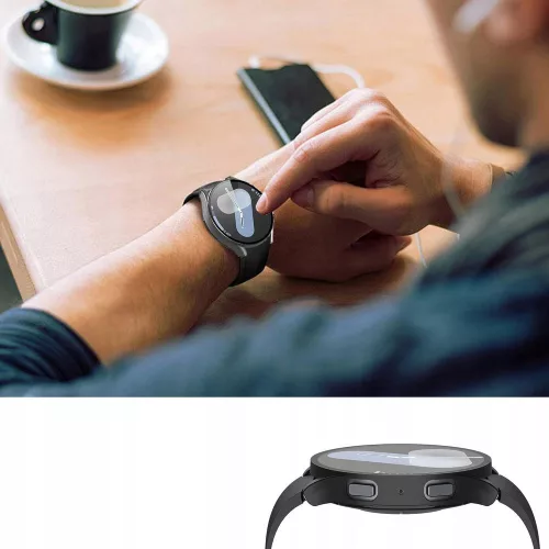 Tech-Protect Defense360 Samsung Galaxy Watch7 (44mm) ütésálló tok, kijelzővédő felülettel, fekete